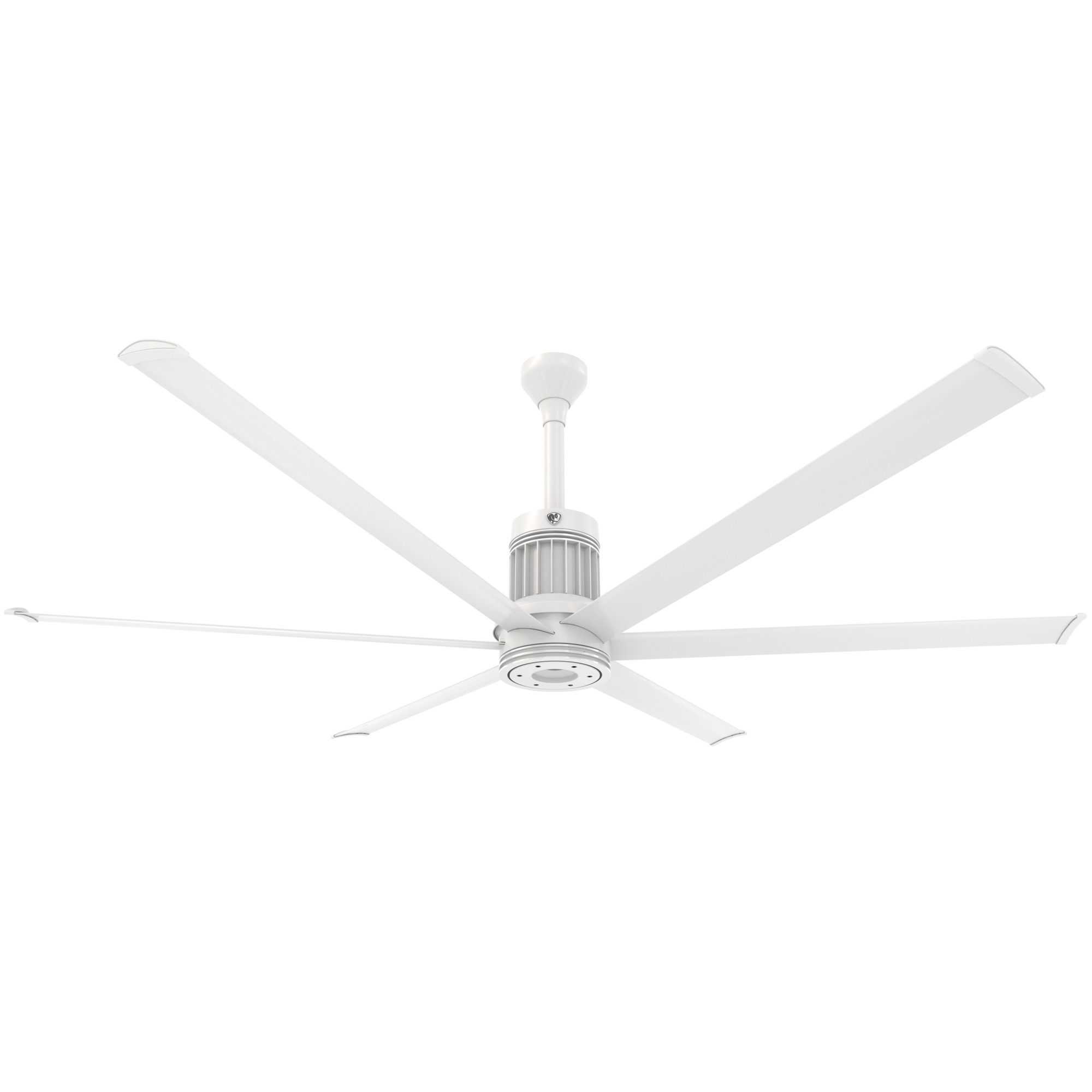 Big Ass Fans i6 Ceiling Fan — 84in., White, Outdoor, WiFi/BLE, 100-277V, 12in. Extension Tube, Model# MK-I61-071906A729I12